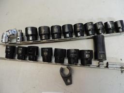 1/2" drive Mac Tools Jesse James metric and SAE sockets.