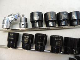 1/2" drive Mac Tools Jesse James metric and SAE sockets.