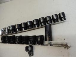 1/2" drive Mac Tools Jesse James metric and SAE sockets.