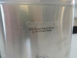 Kitchenaide food processor and Cuisinart ice cream maker.