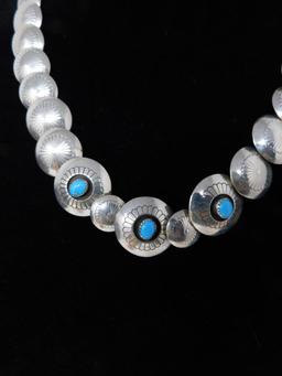 Killer Double sided or reversable silver disc necklace
