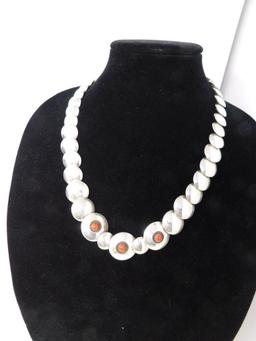 Killer Double sided or reversable silver disc necklace