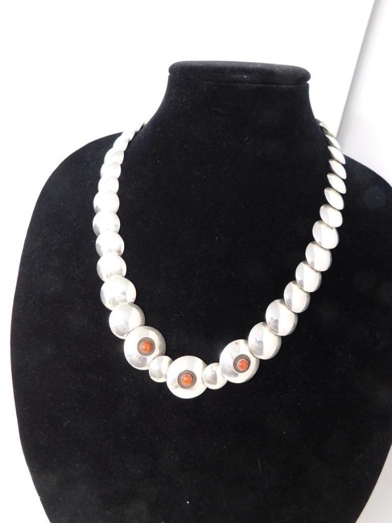 Killer Double sided or reversable silver disc necklace