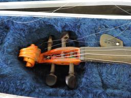 Karl Knilling 8kt 3/4 violin with bow and case.