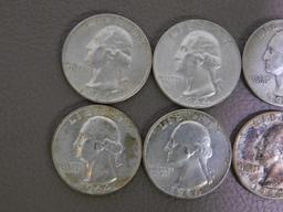 Twenty Pre 1965 Washington quarters