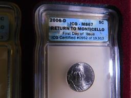 2006 ICG graded nickels