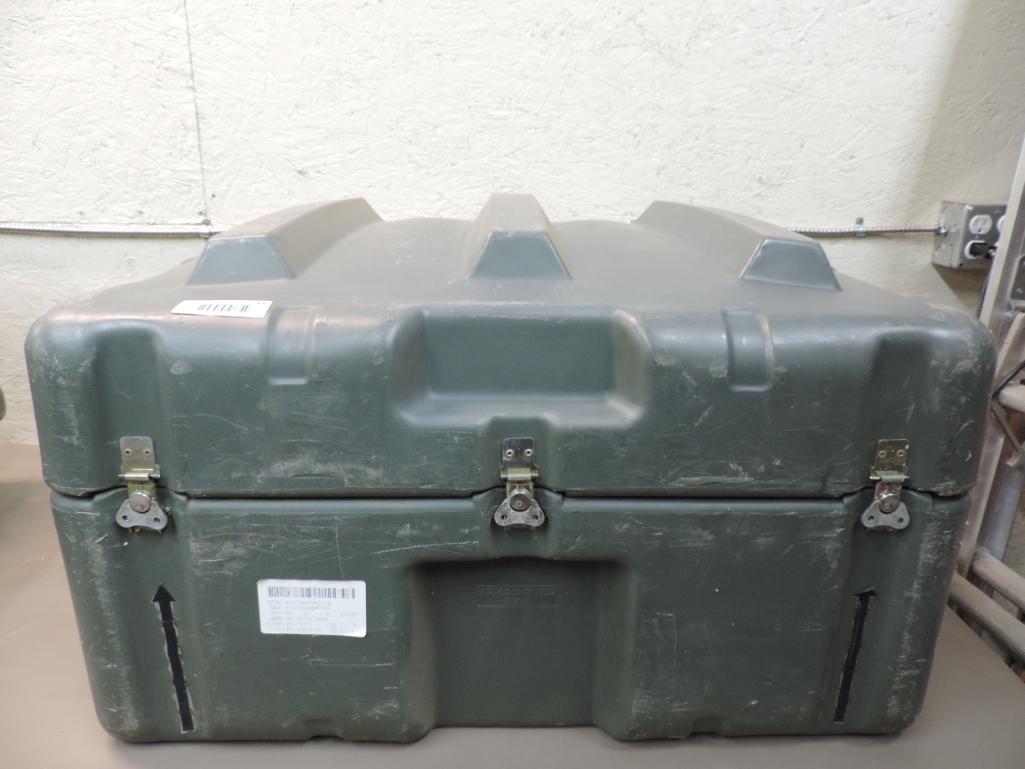 Hardigg hard plastic shipping case.