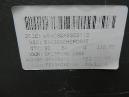 Hardigg hard plastic shipping case.
