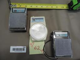 R47,62& 45. Three Motorola transistor radios.