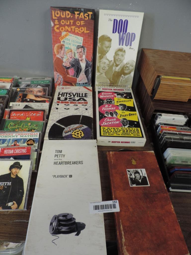 CD and tape assortment.