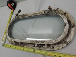 Early brass 20x10" port hole window.