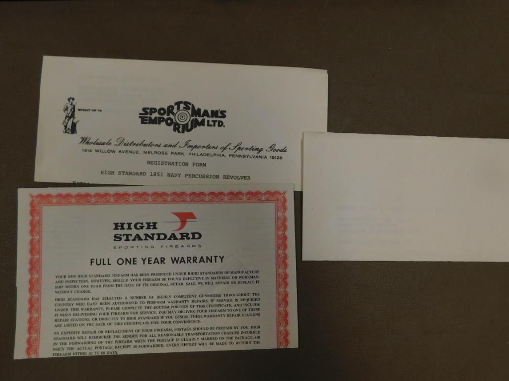 High Standard American Bicentennial 1851 Navy Colt revolver