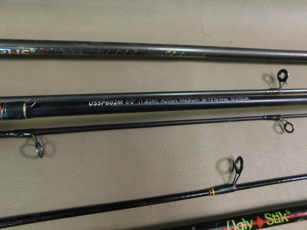 Two piece spinning rods