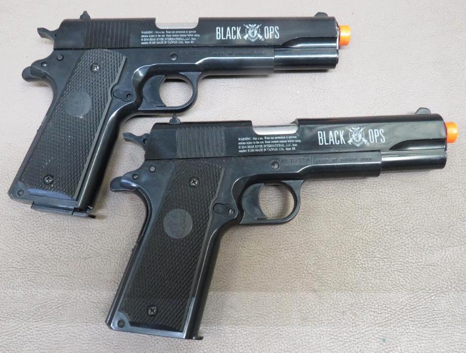 Two Black Ops 1911 Style Airsoft Pistols
