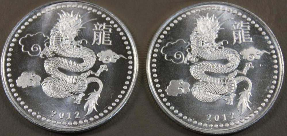 2014 Year of the Dragon 1 oz. Silver Bullion