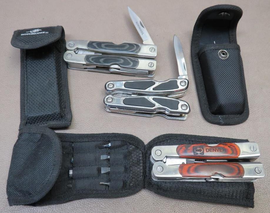 Three Multi Tool Knives
