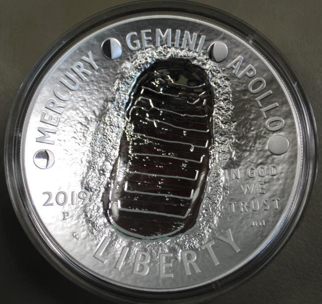 2019 Apollo 11 Five Oz Proof Silver Dollar