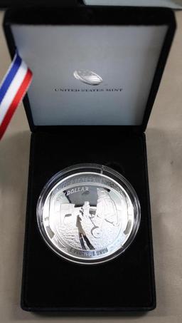 2019 Apollo 11 Five Oz Proof Silver Dollar