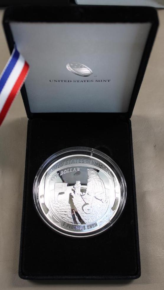 2019 Apollo 11 Five Oz Proof Silver Dollar