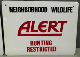 Restricted Hunting Signs