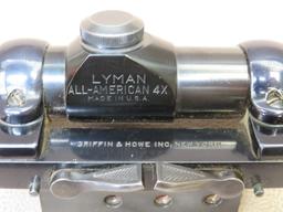 Griffin and Howe Scope Mount with Lyman All American Rifle Scope