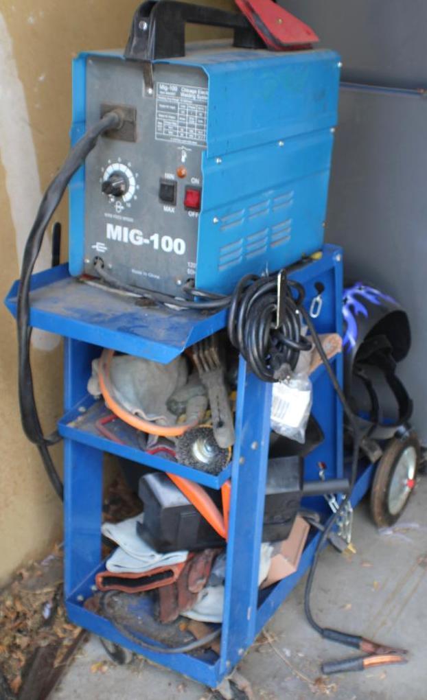 Chicago Electric Mig100 Welding System on Cart Proxibid