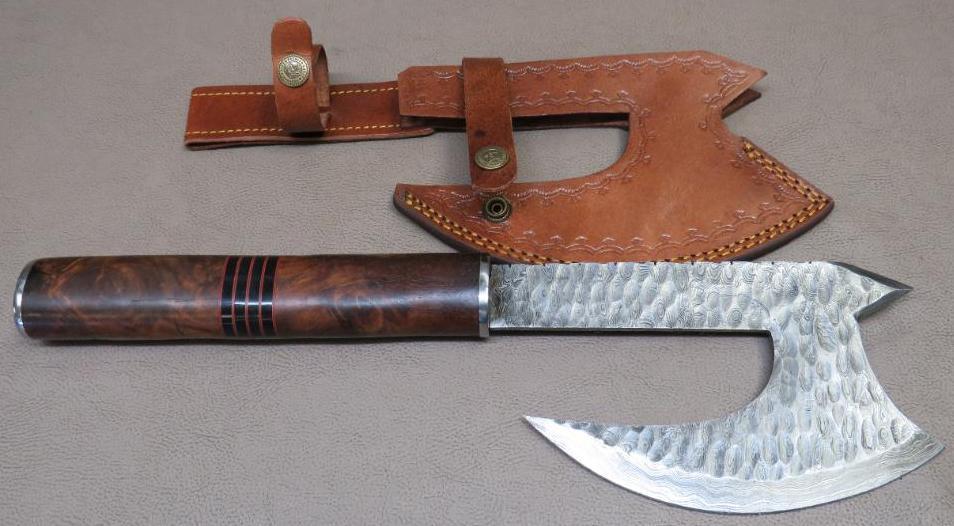 Custom Damascus Pattern Hatchet