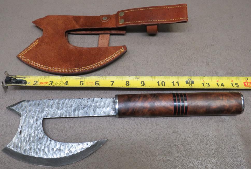 Custom Damascus Pattern Hatchet