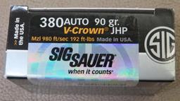 Sig Sauer V Crown 380 ACP Personal Protection Ammunition