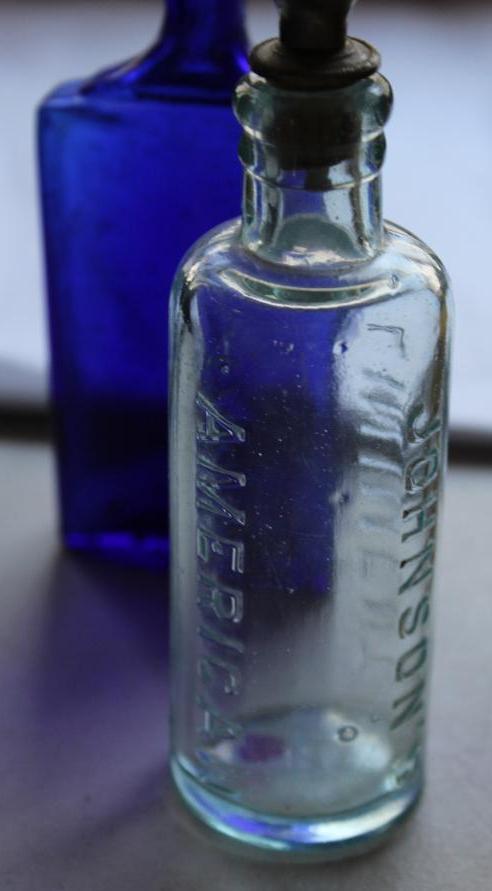 12 Small Antique Bottles Including Poison Bottles