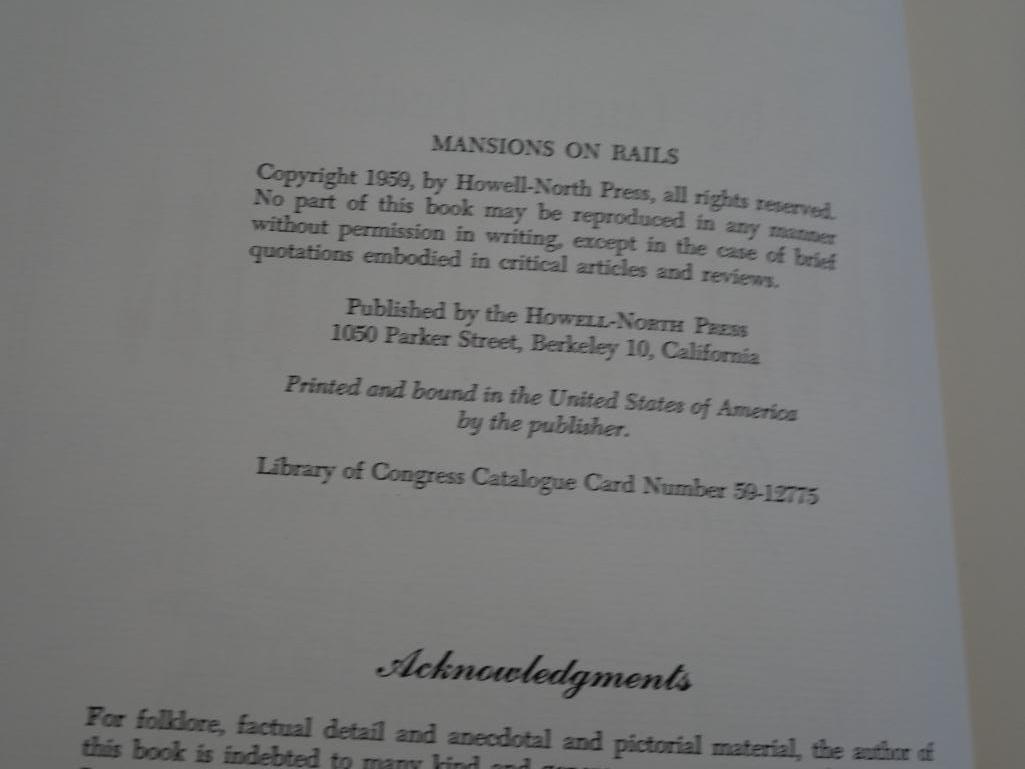 Colorado Railroad Water tanks & Mansions on Rails Books