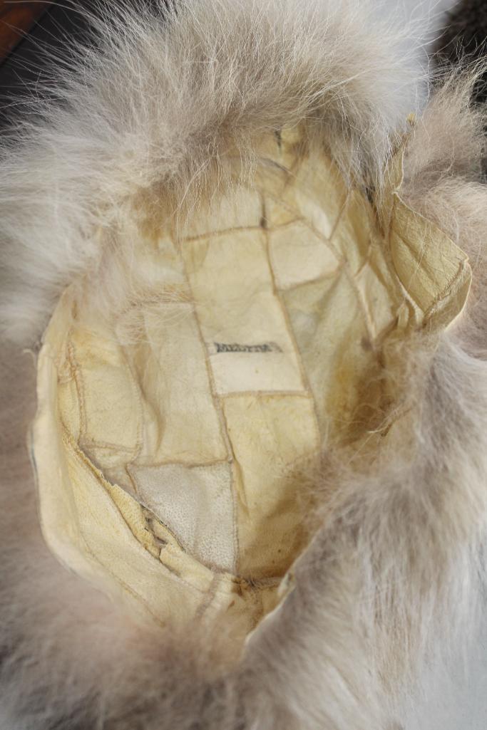 Three Older Fur and Leather Hats