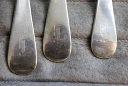 Set of 10 Sterling Silver Forks