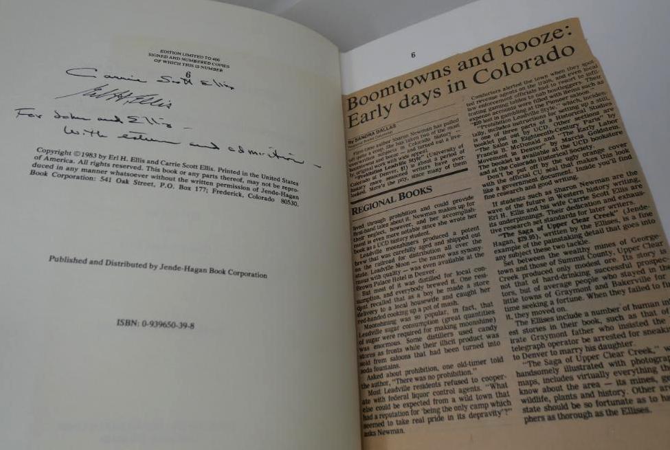 The Saga of Upper Clear Creek Signed Limited Edition Book