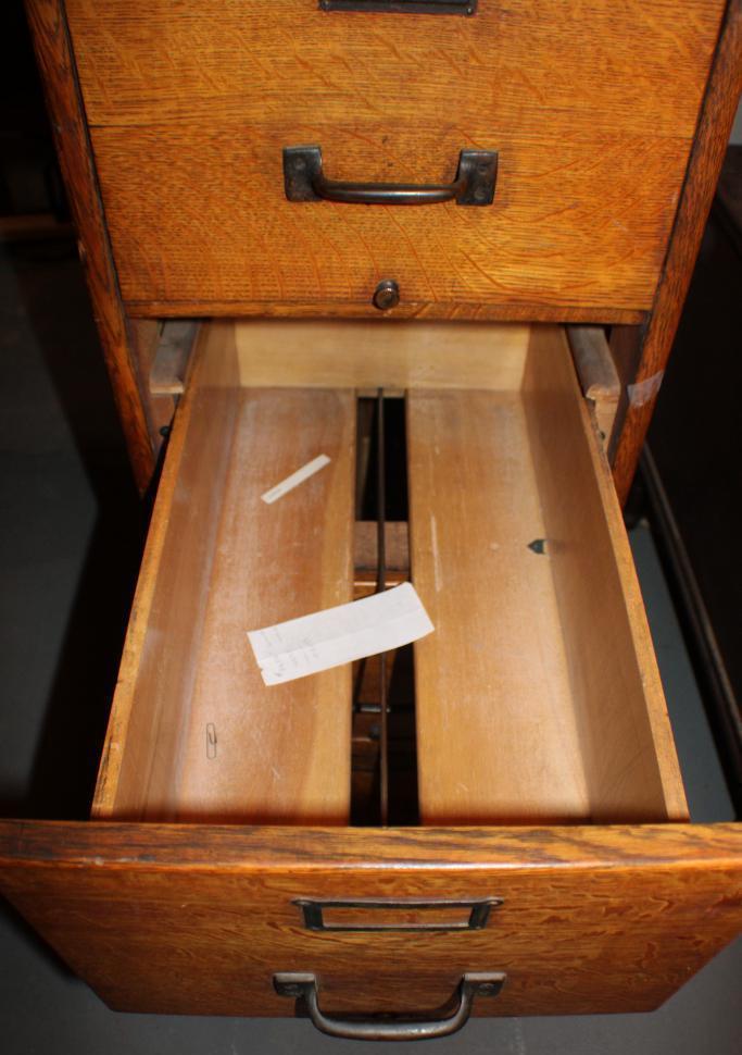 Excellent Hardwood Four-Drawer Filing Cabinet