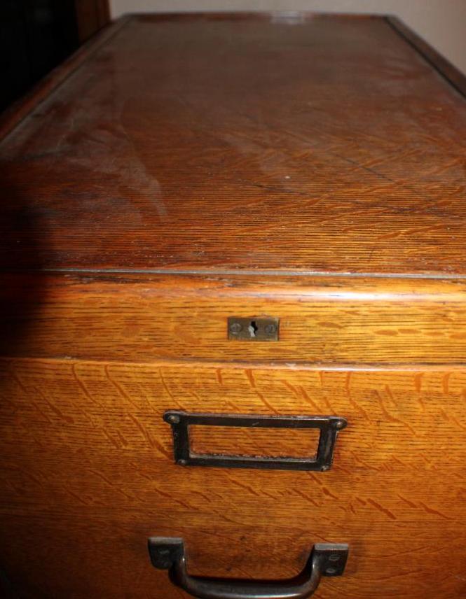 Excellent Hardwood Four-Drawer Filing Cabinet