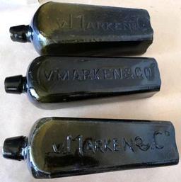 Three Rare V Marken & Co Case Gin Bottles