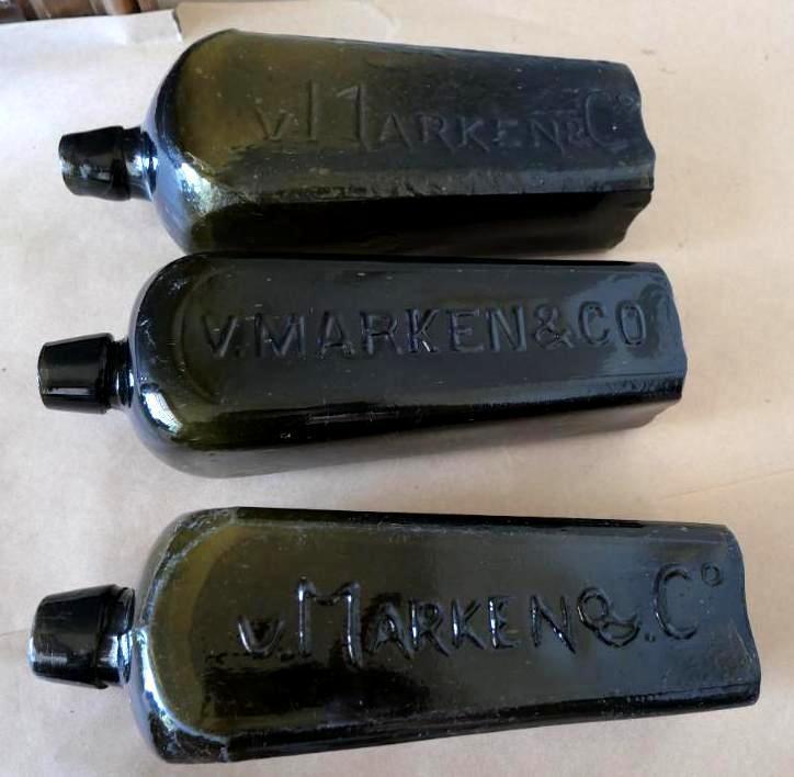 Three Rare V Marken & Co Case Gin Bottles