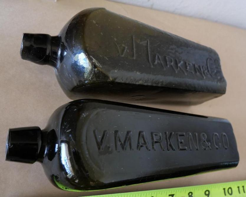 Three Rare V Marken & Co Case Gin Bottles