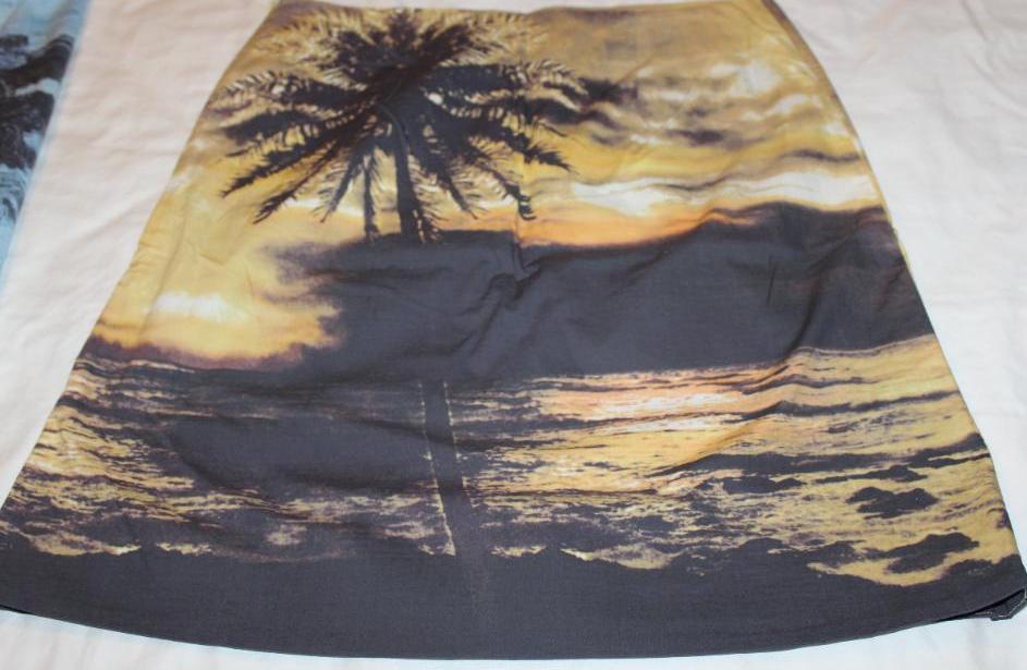Three Landscape Print Skirts and One More