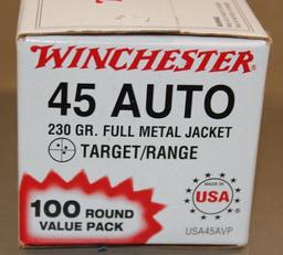 100 Rounds Winchester 45 Auto Ammunition