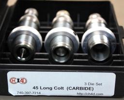 CH Tool and Die 45 Long Colt (Carbide) 3 Die Set
