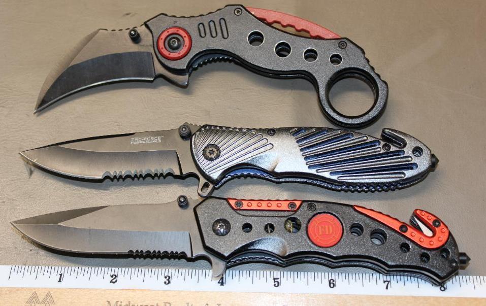 Four Large Folding Knives