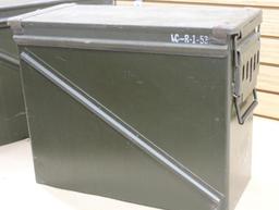 Three Large Metal Military Ammo Cans