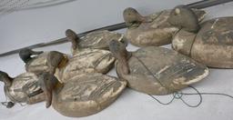 Eight Herters Duck Decoys with Styrofoam Body & Plastic Heads