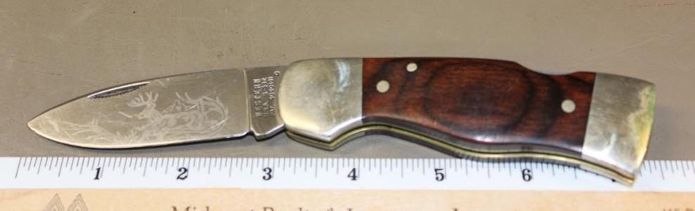 Excellent Western Folding Knife S-532 and Sheath