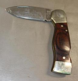 Excellent Western Folding Knife S-532 and Sheath