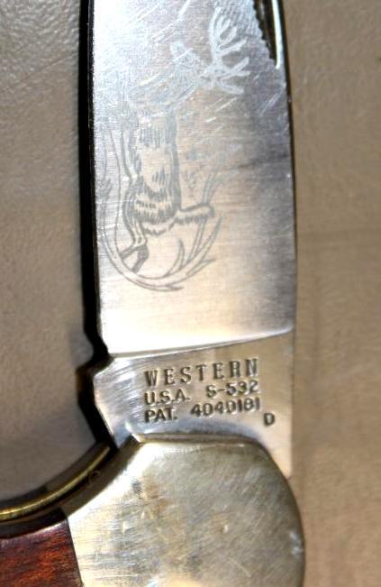 Excellent Western Folding Knife S-532 and Sheath