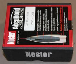 Box of 100 Nosler AccuBond 30 Cal LR Spitzer Bullets for Reloading