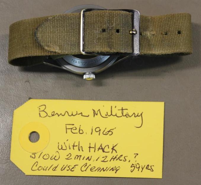 Benrus Military Watch Dated Feb 1965